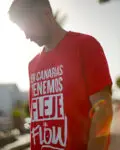 FDF-001 03 Fleje de Flow x hiphopcanario.com (Red) (Front)